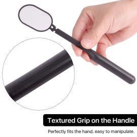 Pretty memory Large Lash Mirror for Eyelash Extension Supplies, Lightweight 270 Degree Rotation Makeup Mirror for Lash Tech Supplies (Matte Black)