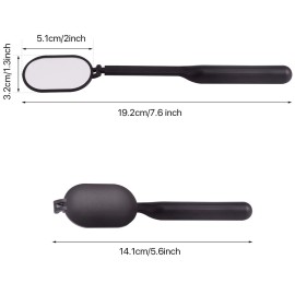 Pretty memory Large Lash Mirror for Eyelash Extension Supplies, Lightweight 270 Degree Rotation Makeup Mirror for Lash Tech Supplies (Matte Black)