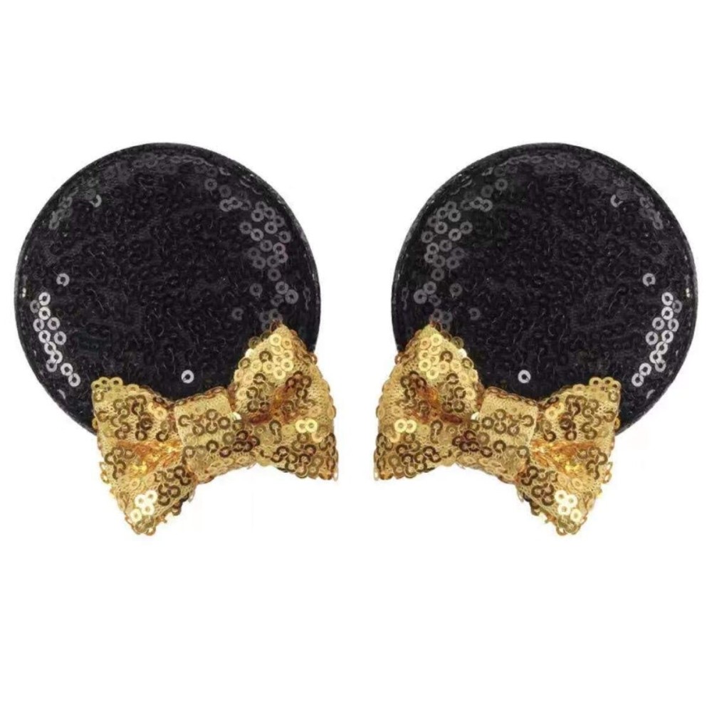 CLGIFT Baby/Toddler Minnie Ears Headband with Gold Hair Clip