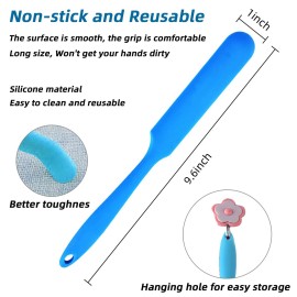 Silicone Stir Sticks Scraper Brushes, Non-Stick Wax Spatulas, Hair Removal Waxing Applicator, Easy to Clean Reusable Scraper Large Area Hard Wax Sticks for Home Salon Body Use and DIY Crafts Making