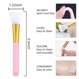 Silicone Stir Sticks Scraper Brushes, Non-Stick Wax Spatulas, Hair Removal Waxing Applicator, Easy to Clean Reusable Scraper Large Area Hard Wax Sticks for Home Salon Body Use and DIY Crafts Making