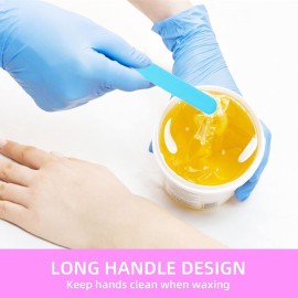 Silicone Stir Sticks Scraper Brushes, Non-Stick Wax Spatulas, Hair Removal Waxing Applicator, Easy to Clean Reusable Scraper Large Area Hard Wax Sticks for Home Salon Body Use and DIY Crafts Making