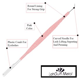 Separation Eye lash Separator Tool Lash Lift Tools and Tint Kit Professional Lifting - Lashes Separater Perm Extension Separating Comb Tinting Lifter Eyelashes Seperator Supplies Steel Pink Shine