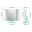 Flymiro Tri-fold Lighted Vanity Makeup Mirror with 3x/2x Magnification,21 LEDs Light and Touch Screen,180 Degree Free Rotation Countertop Cosmetic Mirror,Travel (Green)
