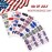 SILPECWEE 16 Sheets Independence Day Nail Polish Strips 4th of July Nail Stickers Full Nail Wraps for Women Adhesive Gel Nail Strips Manicure Tips Nail Accessories with 1pc Nail File