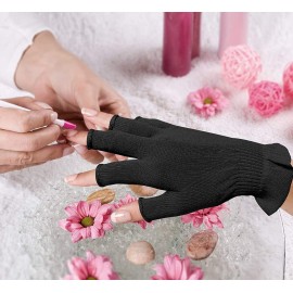 MIG4U Fingerless Moisturizing Gloves, Half Finger Touchscreen Beauty Glove for Eczema, SPA, Dry Hands, Skin Treatment, Summer Sun UV Protection (S/M, Black-1pair) MIG4U Fingerless Moisturizing Gloves, Half Finger Touchscreen Beauty Glove for Eczema, SPA, Dry Hands, Skin Treatment, Summer Sun UV Protection (S/M, Black-1pair)