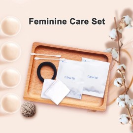 Amenities Hotel Vanity Set,30pcs Individually Wrapped Hotel Vanity Kit Hotel Hospitality Supplies Set Include Cosmetic Cotton Pads,Cotton Swabs,Hair Tie,Dental Floss