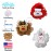 Iconikal Christmas Character Exfoliating Loofahs, 3-Pack, Santa, Reindeer, Snowman