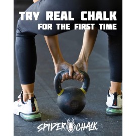 SPIDER CHALK 8oz White Widow Extreme Liquid Chalk, Dry Hands, Better Grip for Gym, Powerlifting, Weightlifting - Skin Friendly, Made in The USA