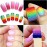 Art&Beauty 12Pcs Gradient Shaped Nails Soft Sponges for Color Fade Manicure Nail Art Tools