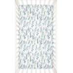 DILIMI Crib Sheet Fitted Crib Sheets for Baby Boys Girls, Ultra-Soft Baby Sheet Fits Standard Crib and Toddler Mattress, Green Leaf