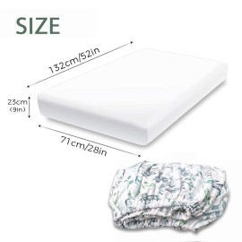 DILIMI Crib Sheet Fitted Crib Sheets for Baby Boys Girls, Ultra-Soft Baby Sheet Fits Standard Crib and Toddler Mattress, Green Leaf