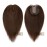 MY-LADY Human Hair Toppers for Women Real Remy Hair 130% Density 10 * 12CM Silk Base No Bangs Clip in Hair Pieces Straight Hairpiece for Thinning Hair 6 Inch 04 Medium Brown