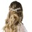 Unsutuo Flower Bride Wedding Hair Vine Silver Bridal Hair Accessories Crystal Hair Piece for Women and Bridesmaid
