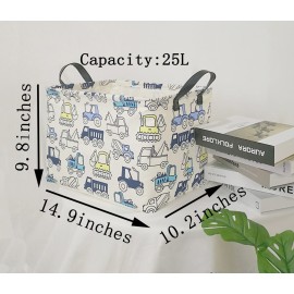 ACMUUNI Rectangle Kids Shelf Nursery Storage Laundry Hamper with Handles, Baby Toys Storage Box and Bins Toys Gift Basket for Boys and Girls