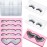 Maitys 60 Pieces Empty Eyelashes Packaging Box and Tray 30 Pieces Empty Eyelash Boxes Pink Lash Packaging Case with 30 Pieces Empty Eyelash Tray False Eyelashes Storage Container