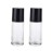 2Pcs 30 ml 1oz Deodorant Glass Roller Bottles Refillable Empty Massage Roll On Bottles Containers with Plastic Roller Ball Black Cap for Essential Oils DIY Deodorant, Clear