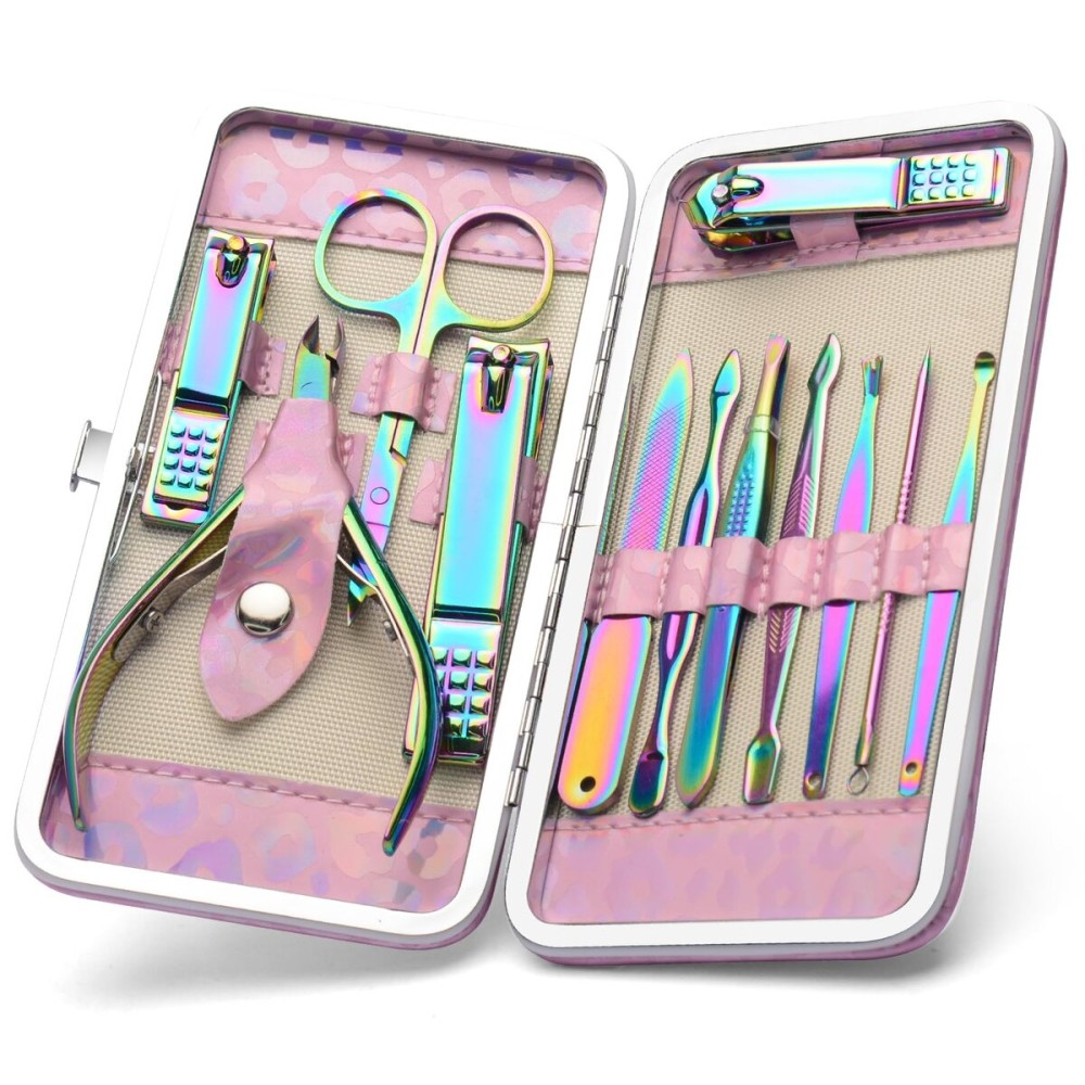 CGBE Nail Clippers Set, Manicure Set Pedicure 12 Pieces Stainless Steel Manicure Kit Professional Grooming Care Tools with Luxurious Travel Case CGBE Nail Clippers Set, Manicure Set Pedicure 12 Pieces Stainless Steel Manicure Kit Professional Grooming Care Tools with Luxurious Travel Case