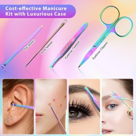 CGBE Nail Clippers Set, Manicure Set Pedicure 12 Pieces Stainless Steel Manicure Kit Professional Grooming Care Tools with Luxurious Travel Case CGBE Nail Clippers Set, Manicure Set Pedicure 12 Pieces Stainless Steel Manicure Kit Professional Grooming Care Tools with Luxurious Travel Case