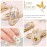 Butterfly Nail StickersGold Nail Art Stickers Silver Color Decals Self-Adhesive Laser Butterflies Design Tattoos Accessories Decorations for Acrylic Nails - 8 Sheets