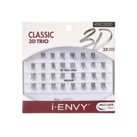 i-ENVY 3D Trio Classic Lash Medium (2 Pack) Natural Fluffy Effect 3X Faster Easier Application