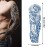 Aresvns Semi Permanent Sleeve Tattoos for Men & Women,Realistic Temporary Arm Tattoo,Lifelike Dark Blue Large Fake Tattoos Waterproof and Long Lasting 2 Weeks Tattoos Christmas Gift