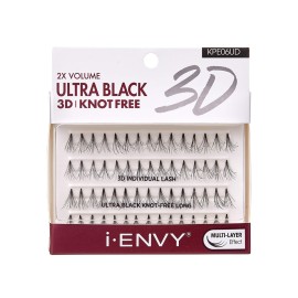 i-ENVY 2X Volume 3D Ultra Black Individual Lashes (2 PACK, Knot Free - Long) i-ENVY 2X Volume 3D Ultra Black Individual Lashes (2 PACK, Knot Free - Long)