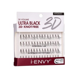 i-ENVY 2X Volume 3D Ultra Black Individual Lashes (2 PACK, Knot Free - Long) i-ENVY 2X Volume 3D Ultra Black Individual Lashes (2 PACK, Knot Free - Long)