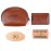 Menesia Beard Brush and Comb Set, Boar Bristle Hair Beard Brush Kit with Small Leather Travel Toiletry Bag Case for Men, Include Men\'s Wooden Mustache Comb