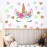 heshengzaixian Unicorn Horn Wall Stickers,Cute Unicorn Face Star Heart Peel & Stick Removable Wall Decals for Girls Bedroom, Baby Girl Nursery Kids Birthday Wall Decoration,Girl\'s Room Decor
