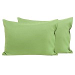 FLXXIE 2 Pack Microfiber Toddler Pillowcases, 14x20 Inches Fits Pillow Sized 12x16, 13x18 or 14x20, Soft and Cozy Small Travel Pillow Covers with Envelope Closure, Sage Green
