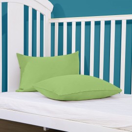 FLXXIE 2 Pack Microfiber Toddler Pillowcases, 14x20 Inches Fits Pillow Sized 12x16, 13x18 or 14x20, Soft and Cozy Small Travel Pillow Covers with Envelope Closure, Sage Green