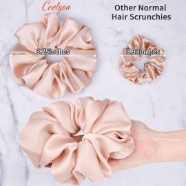 CEELGON Big Real Silk Scrunchies for Women Extra Large Scrunchie Satin Oversized Silk Scrunchy for Thick Hair Elastic Hair Ties Jumbo Hair Scrunchies 6 Pack (black,white,mulberry,champagne,blue,green) CEELGON Big Real Silk Scrunchies for Women Extra Large Scrunchie Satin Oversized Silk Scrunchy for Thick Hair Elastic Hair Ties Jumbo Hair Scrunchies 6 Pack (black,white,mulberry,champagne,blue,green)