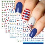 TailaiMei Summer Nail Decals Stickers, Self-Adhesive DIY Design Nail Art Decorations (12 Sheets)