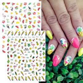 TailaiMei Summer Nail Decals Stickers, Self-Adhesive DIY Design Nail Art Decorations (12 Sheets) TailaiMei Summer Nail Decals Stickers, Self-Adhesive DIY Design Nail Art Decorations (12 Sheets)