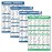 Palace Learning 4 Pack - Dumbbell Workout Posters Volume 1, 2 & 3 + Barbell Exercise Chart - Set of 4 Posters (LAMINATED, 18 x 24)