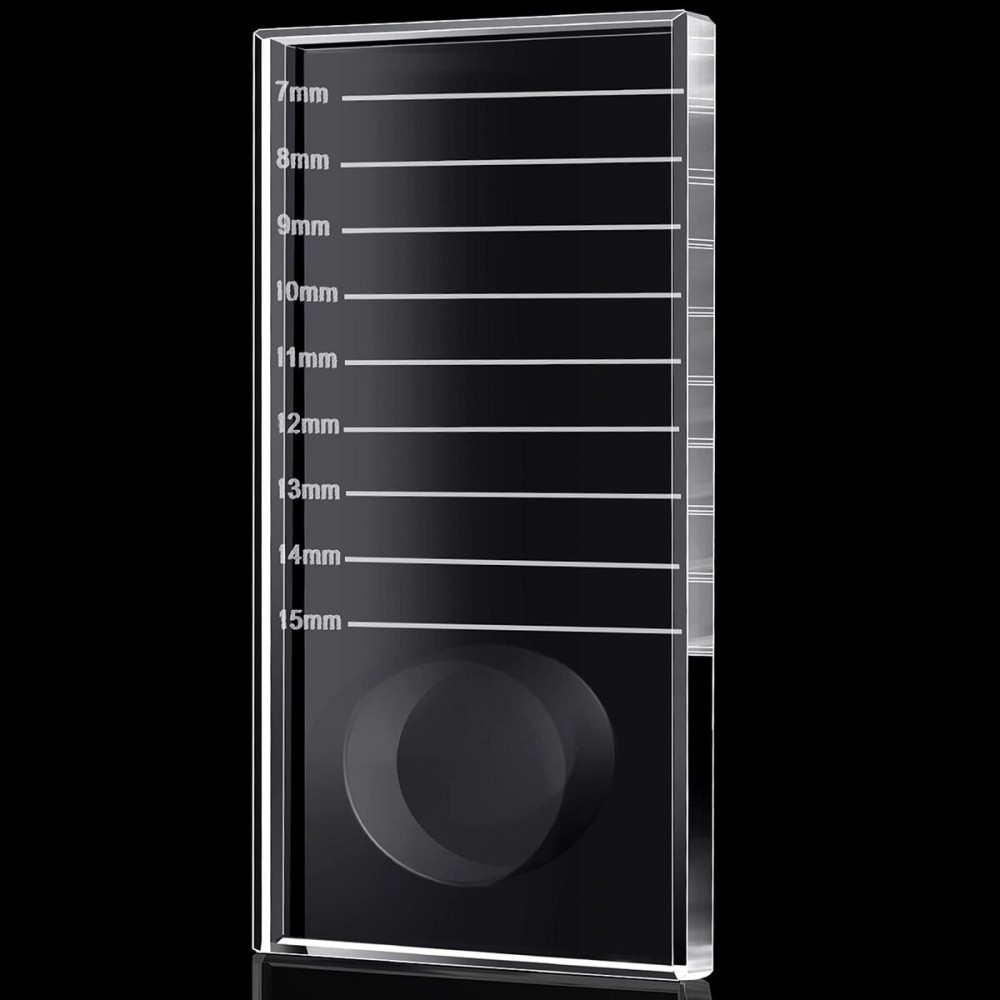 Maitys Lash Tile Glass Pallet Eyelash Crystal Pallet Bigger Size Extension Tile False Lash Tray Strip Adhesive Glue Holder for Eyelash Extensions(4 x 2 x 0.4 Inch,Transparent)