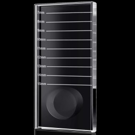 Maitys Lash Tile Glass Pallet Eyelash Crystal Pallet Bigger Size Extension Tile False Lash Tray Strip Adhesive Glue Holder for Eyelash Extensions(4 x 2 x 0.4 Inch,Transparent)