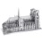 Piececool 3D Metal Puzzle for Adults, Notre Dame De Paris Church Metal Model Kit, French Cathedral Architecture Building Kits, Great Birthday Gifts (Silver)