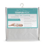 Tempur-Pedic Cool Tot Cooling Fitted Waterproof Infant and Baby Crib Mattress Protector Pad & Toddler Bed Cover, Comfortable and Luxurious Topper, Machine Washable and Dryer Friendly, 52 x 28- White