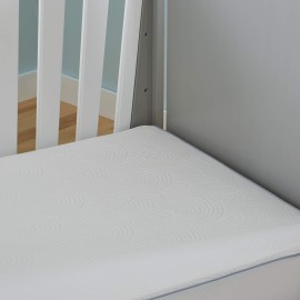Tempur-Pedic Cool Tot Cooling Fitted Waterproof Infant and Baby Crib Mattress Protector Pad & Toddler Bed Cover, Comfortable and Luxurious Topper, Machine Washable and Dryer Friendly, 52 x 28- White