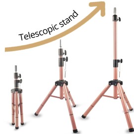 Smilco Wig Tripod Stand with 45 inch Adjustable Mannequin Head, Heavy Duty Wig Holder for Cosmetology Hairdressing Training