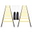 2 Pack 12 Rungs Agility Ladder Set, Speed Training Ladder with Steel Stakes and Carry Bag for Soccer, Speed Fitness Feet Training (2 Pack, 12 Rungs)
