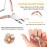 Mudder Acrylic Nail Clippers Kit False Nails Tips Cutter Professional Cuticle Trimmer Nipper Cutter Pusher Remover Stainless Steel Manicure Pedicure Art Tools Set Salon Home(Rose Gold)