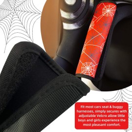 Spider Seat Belt Cover for Kids, Seat Belt Pad for Boys, Car Seat Straps Shoulder Pads for Kids, Kid\'s Seat Belt Cushion, Shoulder Strap Pad, 1 PieceRED)