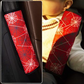 Spider Seat Belt Cover for Kids, Seat Belt Pad for Boys, Car Seat Straps Shoulder Pads for Kids, Kid\'s Seat Belt Cushion, Shoulder Strap Pad, 1 PieceRED)