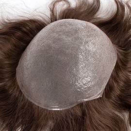 LLWear Toupee for Men 100% Human Hair Mens Hair Piece 8x10 Inch 0.03mm UltraThin Skin V-loop Men\'s Hair Replacement System Light- Medium Density Mens Toupee 4 (Light Brown Color) LLWear Toupee for Men 100% Human Hair Mens Hair Piece 8x10 Inch 0.03mm UltraThin Skin V-loop Men\'s Hair Replacement System Light- Medium Density Mens Toupee 4 (Light Brown Color)