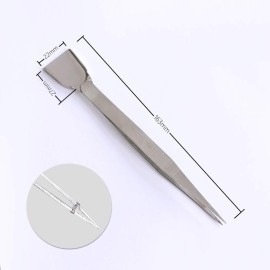 2 Pieces Stainless Steel Diamond Tweezer with Scoop Handy Tweezer Jewelry Gems Pick Up Beads Tools 2 Pieces Stainless Steel Diamond Tweezer with Scoop Handy Tweezer Jewelry Gems Pick Up Beads Tools
