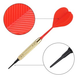 Accmor 12 Pcs Soft Tip Darts, 18g Plastic Tip Darts Set, Attach Extra 100 Black 2BA Replacement Tips, Soft Tip Darts for Electronic/Plastic Dartboard