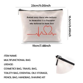 Generic WCGXKO Nurse Preceptor Gift Nurse Graduation Gift for Nurse Preceptor Zipper Pouch Cosmetics Bag (Behind every Nurse), Talk Less Smile More